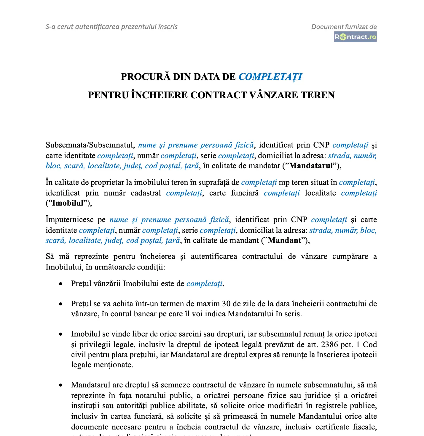 model termeni și condiții magazin online