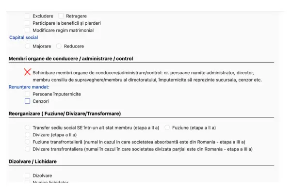 schimbare administrator firmă SRL