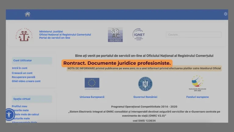 portal pentru înființare SRL online