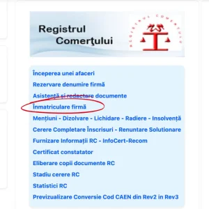 unde înmatriculezi firmă online