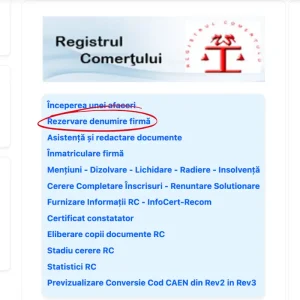 cum rezervi denumire firmă 